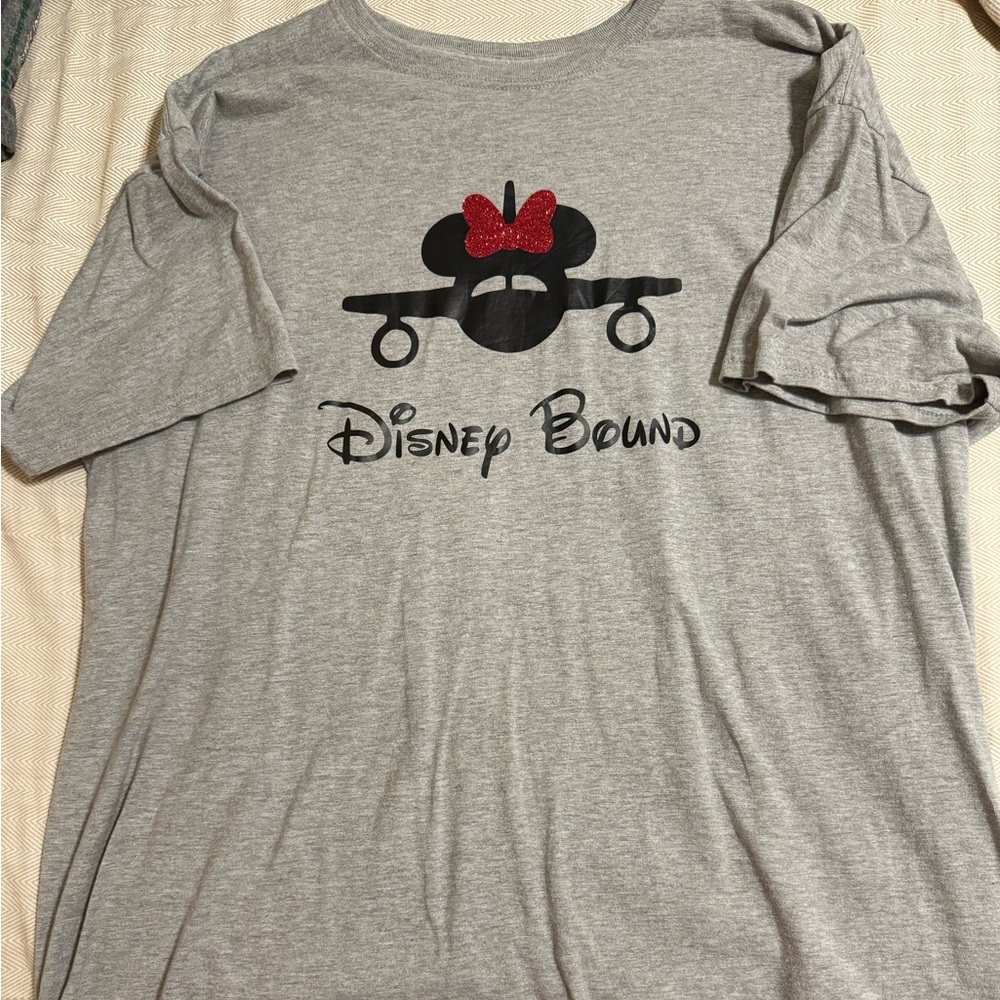 Disney World Mickey Minnie Airplane Tshirt XL